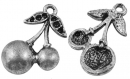 Lot de 10 breloques charms pendentifs perles scrapbooking cerise neuf 