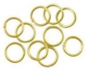 Lot 100 anneaux de jonction jaune or apprêt bijoux ring 0.7 mm neuf 