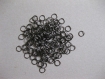 Lot 100 anneaux de jonction laiton noir apprêt bijoux ring 10 mm neuf 