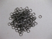Lot 100 anneaux de jonction laiton noir apprêt bijoux ring 0,5 mm neuf 