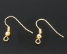 Lot de 200 supports crochets apprets bijoux boucles d'oreilles métal jaune or neuf 