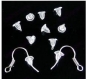 Lot 100 embouts fermoirs boucles d'oreilles transparent apprêt bijoux neuf 