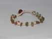 Bracelet macramé avec des perles d'unakite 