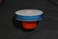 Bobine 40 m x 0.8 mm fil nylon tressé bleu 