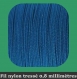 10m fil nylon tressé 0.8 mm x 10 mètres bleu 