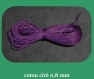 4 mètres coton ciré 0.8 mm violet pourpre 