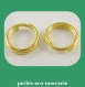 60 anneau 6 mm " doré " anneau rond double de 6 mm 0.7 épaisseur 