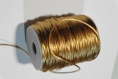 10 mètres fil queue de rat 2 mm beige doré 