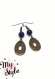 Boucles d'oreilles bronze & perles de verre 