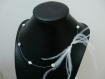 Collier mariage plume et strass 