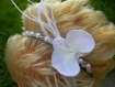 Serre tête mariage orchidée blanche