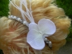 Serre tête mariage orchidée blanche