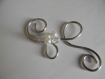 Bijoux de cheveux mariage, perle cristal et perle blanche. 