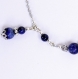 Bracelet en argent et perles de lapis lazuli 