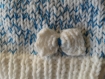 Bonnet blanc et bleu paillette fille en taille 1 ans