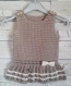 Magnifique robe bébé fait main au crochet pour 12-18 mois 