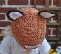 Bonnet oreilles de "renard" en laine pour enfant (d : 51cm) 