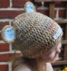 Bonnet oreilles d' "ours" en laine pour enfant de 3ans (d : 51cm) 
