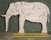 Puzzle elephant en bois d'erable trompe en bas 