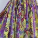 Reserve robe bustier en coton jaune et violet imrimé paisley, top smocké sur jupe 45 pans 