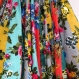 Jupe mi-longue multicolore à dessins fleurs shalimar en coton léger, 45 pans 
