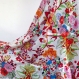 Robe longue blanche à fleurs sans manche, en coton imprimé multicolore 
