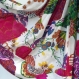 Jupe courte blanche à fleurs en coton imprimé exotic 36 pans 