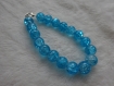 Bracelet perles rondes bleues 