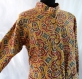 Veste courte cintrée en coton tissé khadi imprimé dessins traditionnels indiens 