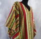 Tunique ample bordeaux et multicolore africa en coton imprimé ethnique 