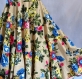 Robe longue beige à fleurs en coton collection shalimar sans manches 