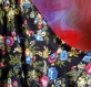 Robe longue noire à fleurs en coton collection shalimar sans manches 