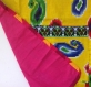 Tablier de cuisine enfant jaune et rose fuchsia en coton motifs paisley 