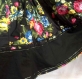 Jupe longue noire à fleurs en coton imprimé shalimar 22 pans 