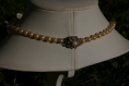 Collier de perles fantaisie vintage avec son fermoir coordonné 