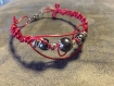 Bracelet fantaisie en aluminium rouge 