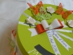 Urne tirelire ronde mariage baptême anniversaire papillons 3d personnalisée assortie au faire-part "loana" 