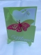Menu papillons carte double sur chevalet assorti faire-part papillons (modéle anaé). 