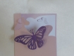 Menu papillons carte double sur chevalet assorti faire-part papillons (modéle ayla). 