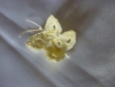 Gros papillon crocheter en coton coloris jaune chine 