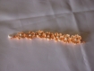 Bracelet de fleurs au crochet avec perles blanches 