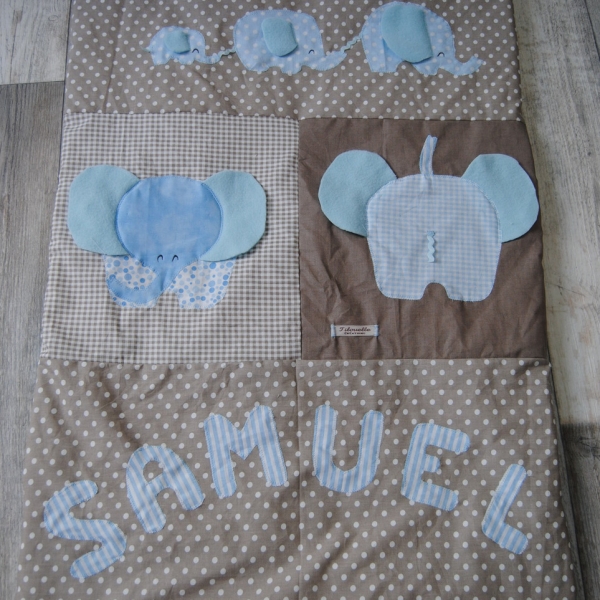 Couverture Bebe Personnalisable Theme Elephants Pour Samuel Enfants Linge De Lit Enfant Par Tilouelle