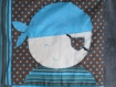 Couverture bébé, thème mer turquoise, pour julien 