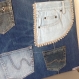 Vide poches mural en jean récup six poches 
