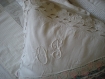 Coussin shabby chic linge ancien 