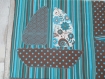 Couverture bébé, thème mer turquoise, pour axel 