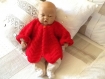 Gilet rouge pour bébé fille au crochet 