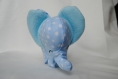 Doudou éléphanteau bleu