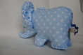 Doudou éléphanteau bleu