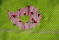 Couverture bébé thème oiseaux, rose vert, pour myla